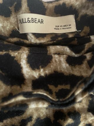 Falda larga leopardo con abertura