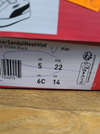 Sandalias Puma Niña/Niño Talla 22