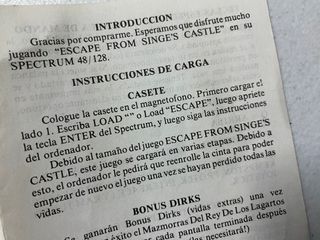 Dragon's Lair II Spectrum Videojuego