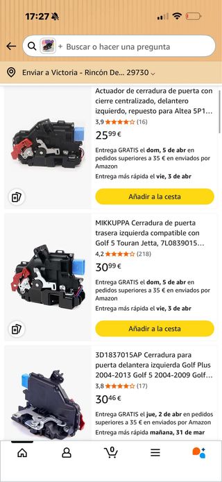 Cerradura Puerta Coche