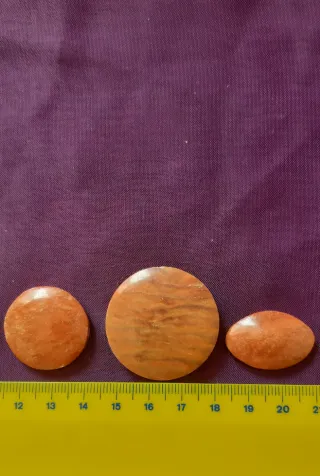 Cabujones Jaspe y Rodonita