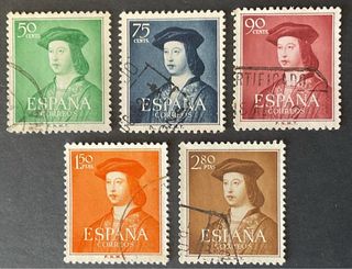 España 1952 sellos Fernando el Católico