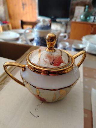 Juego de té porcelana antiguo