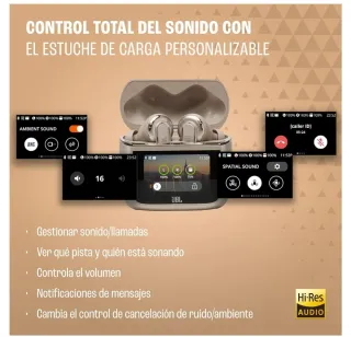 Auriculares JBL Tour Pro 3 True Wireless Beige/Pla