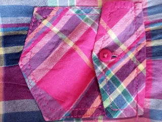 Camisa fucsia con cuadros