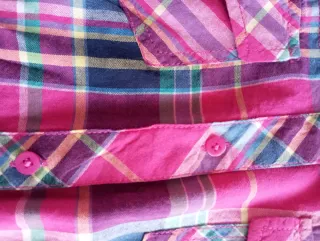 Camisa fucsia con cuadros