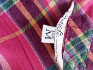 Camisa fucsia con cuadros