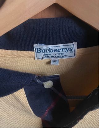 Polo Burberrys Algodón Vintage Amarillo