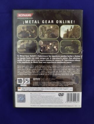 Metal Gear Solid 3 Subsistence PS2