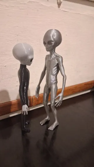 Pareja Figuras Alienígena Gris