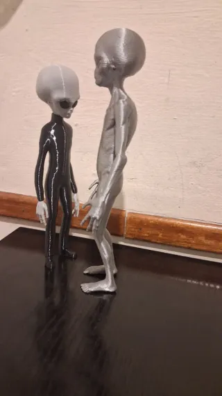 Pareja Figuras Alienígena Gris