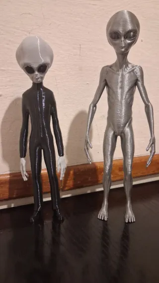 Pareja Figuras Alienígena Gris