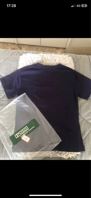 T-shirt Polo Bear Ralph Lauren Blu/Bianco