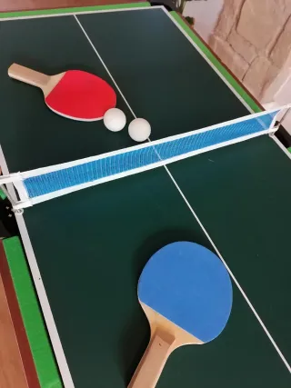 Mesa multijuegos con billar, hockey y futbolín