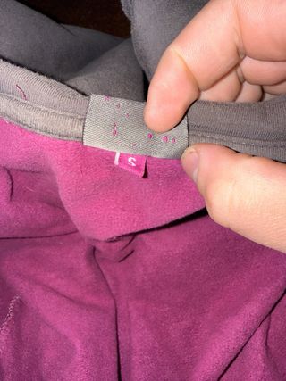 Chaqueta chico rayas morado y gris