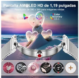 Reloj Inteligente 1.19 AMOLED (3 correas)