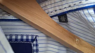 Camisa cuadros Massimo Dutti azul y blanco