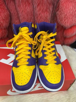 Scarpe Nike Dunk High Viola Giallo