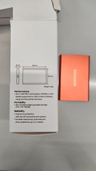Samsung T7 SSD Portatile 1TB Rosso