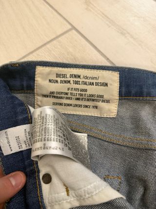 Jeans Diesel  D-strukt Skinny Fit Blu W-29 L-32