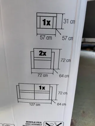Shaf Venus Conjunto de Jardin Sofá + 2 Sillones