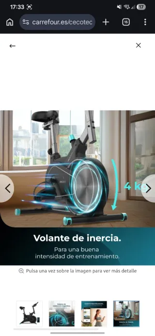 Cecotec Bicicleta Indoor Drumfit Indoor 4000
