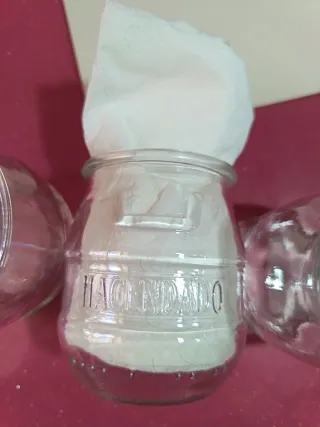 Tarros de vidrio Danone serigrafiados