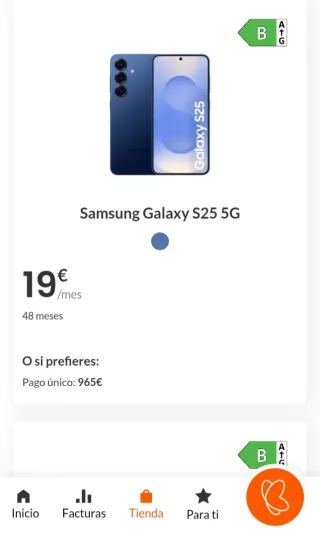 Samsung Galaxy S25 5G 256GB Azul Nuevo