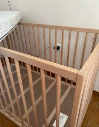 Culla in legno IKEA + materasso di alta gamma