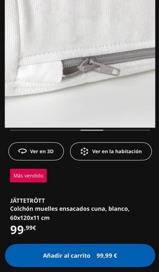 Culla in legno IKEA + materasso di alta gamma