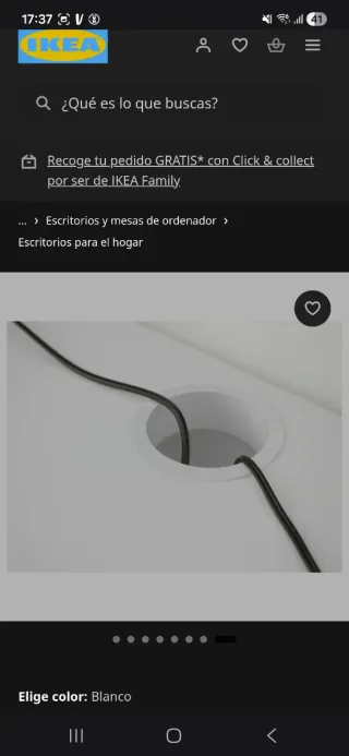 Escritorio blanco moderno Ikea