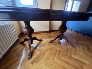 Mesa extensible madera maciza + 4 sillas