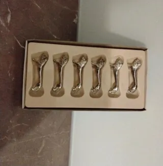 Set 6 Leoncini Porta Posate Argento