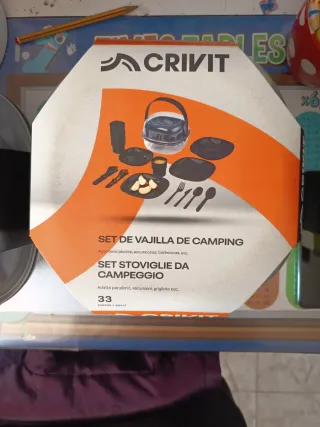 Set Vajilla Camping CRIVIT 33 Piezas