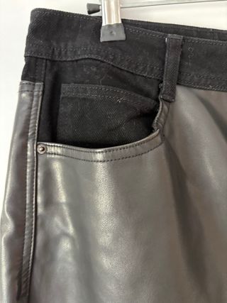 Pantalón Lefties efecto piel y pana Talla XL 42