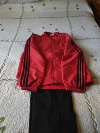 Chándal Adidas Hombre Rojo y Negro