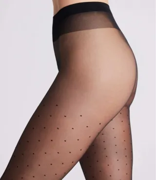 Panty YSABEL MORA T/M Negro Lunares 20 Deniers