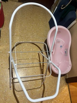 Bañera portátil para bebé rosa