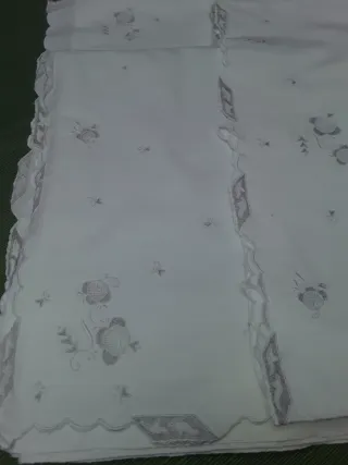 Juego de cama algodón bordado a mano