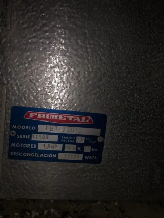 Cámara frigorífica industrial