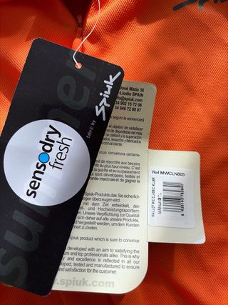 Camiseta ciclismo mujer Spiuk naranja talla L