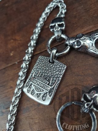 Catena Portafoglio Harley Davidson flames