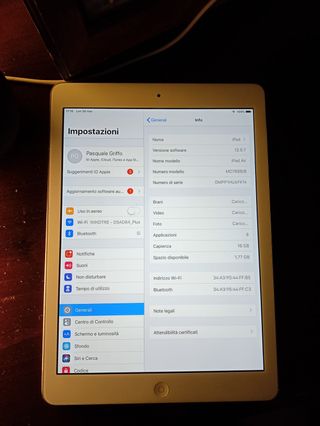 iPad Air 2 Wi-Fi 16GB Bianco