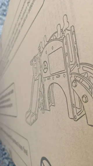 Parque infantil con tobogán y canasta Nuevo