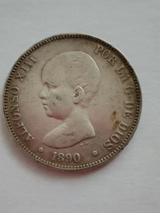 3 duros Plata Alfonso XIII 1885, 1890, 1891