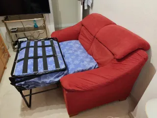 Sofá Cama 2 Plazas Rojo