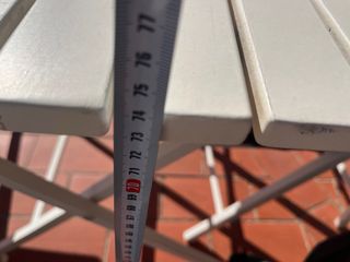 Conjunto mesa y 2 sillas terraza plegables