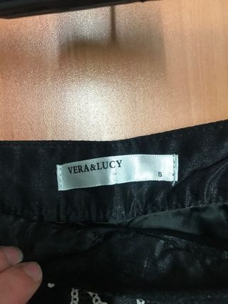 Falda pantalón con lentejuelas