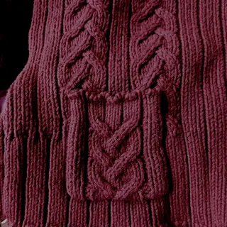 Chaqueta Zara punto burdeos