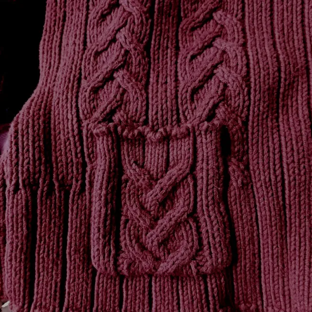 Chaqueta Zara punto burdeos